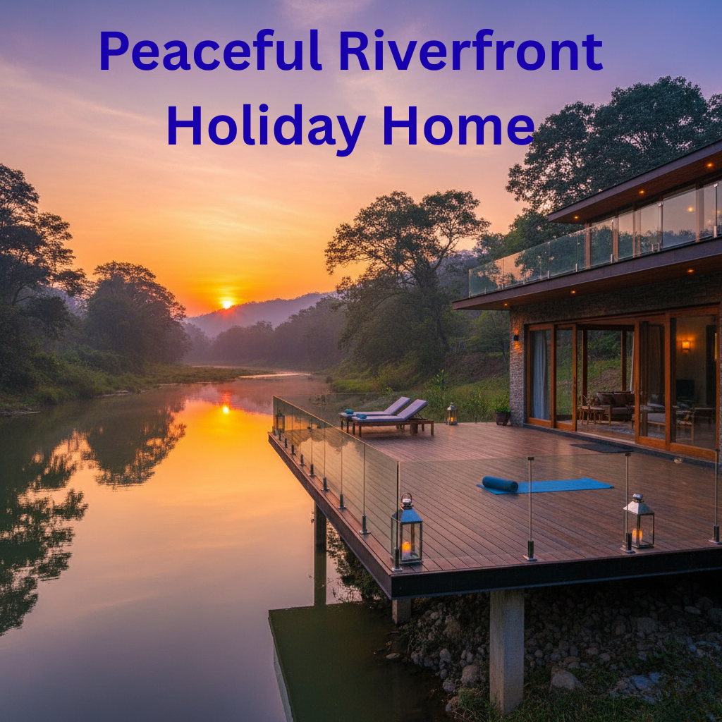 Holiday home by Kosi River, Jim Corbett with serene vibes.