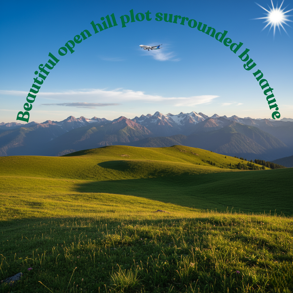 Beautiful open hill plot surrounded by nature and mountain views, perfect for eco-living.