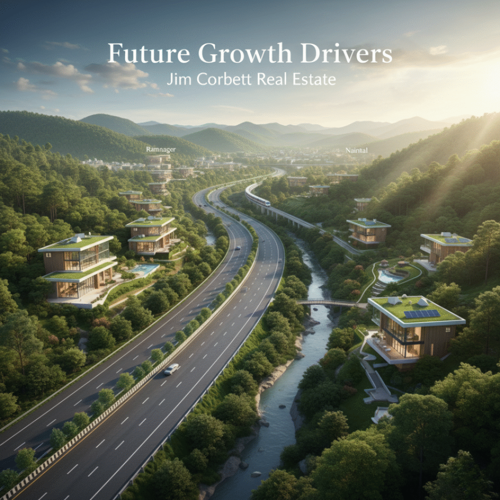 Residential and commercial plots near Jim Corbett with future growth drivers like highways and eco-tourism projects.